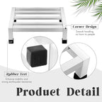 3 Pack Dunnage Rack 13.8" Long x 13.8" Wide, 3.9" Height Stainless Steel Dunnage Rack 1000+ Pound Capacity Storage Commercial Food Service Storage in Restaurant Kitchens Shop