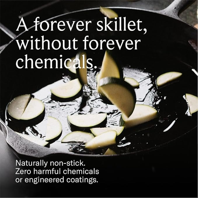 Field Company 11.63-Inch Cast Iron Skillet – Pre-Seasoned Large Frying Pan for Searing, Baking & Everyday Cooking, Lighter & Easy to Handle, Smooth, Made in USA (No.10, 4+ Servings)