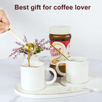 Premium Coffee Scoop Set, Set of 2, Metal Stainless Steel Long Handle Coffee Scoop, Measuring Coffee Spoons Contains 1 Tablespoon (15 ml) and 2 Tablespoons (30 ml) Spoon-Gold