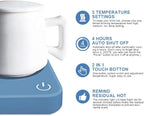 Coffee Mug Warmer, Smart Desk Cup Warmer with 3 Temperature Control & Auto Shut Off, Electric Heating for Candle, Milk, Tea, Beverage (Sky Blue)