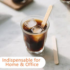 1000 Pack Birch Wood Coffee Stirrers, 7 Inch Sturdy Coffee Stir Sticks, Smooth Round Ends, Splinter-Free Disposable Stir Sticks for Coffee, Cocktails, Office, Home Use