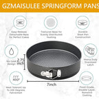 7 Inch Springform Cheesecake Pan with Removable Bottom, Leakproof Round Cake Baking Pan