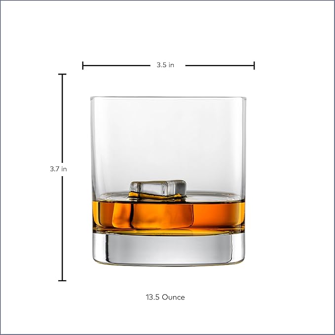 ZWIESEL GLAS Paris Whiskey Glass 13.5 Ounce (Set of 6), Bar Tumbler for Whiskey, Dishwasher-Safe Tritan Crystal Glasses, Made in Germany