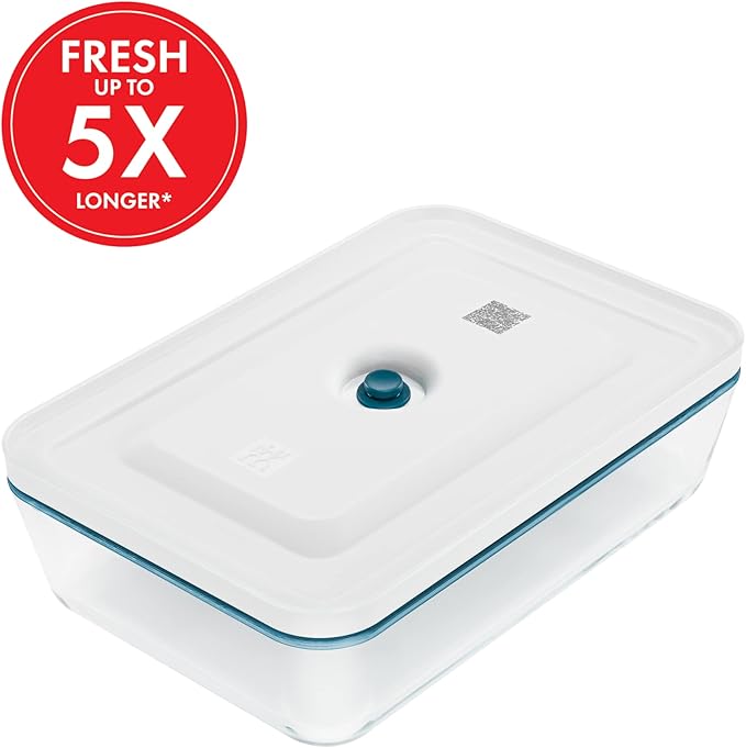 ZWILLING Fresh & Save Airtight Glass Food Storage Containers with Lids, Meal Prep Containers, One Size, La Mer