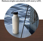 Corkcicle Sport Canteen - Keeps Drinks Cold 25 Hours - Stainless Steel Water Bottle - Triple-Insulated - Spill-Proof - Summer Drinkware Gift - Keeps Drinks Ice Cold - 20 oz - Walnut Wood