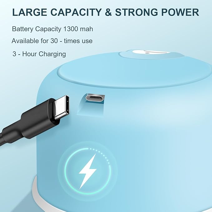 Electric Garlic Chopper, 250ML Portable Garlic Chopper with USB Charging Function, Wireless Food Processor for Chili, Fruit, Meat, Ginger, Onion etc