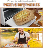 8 PCS Pizza Stone Set, Extra Large 15×12 Inch Pizza Stone for Grill, Rectangle Baking Sone With Pizza Kit for Pizza, Bread, BBQ Grilling, Pizza Peel Set