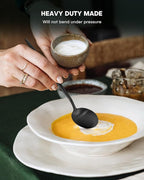 EUIRIO 30-Piece Silverware Set for 6, Stainless Steel Flatware Set Matte Black Grey, Modern Brushed Thick Cutlery Set with Spoons Forks and Knives, Utensil Sets for Home Kitchen Hotel, Dishwasher Safe