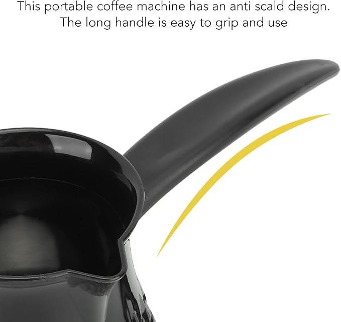 Fockety Turkish Coffee Maker, 600ml Capacity ABS Stainless Steel Turkish Greek Arabic Coffee Pot with Removable Handle, Electric Coffee Maker Machine Pot Warmer Kettle for Home, Tea, Coffee