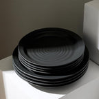 Stone Lain Orbit 4-Piece Dinner Plate Set Stoneware, Charcoal