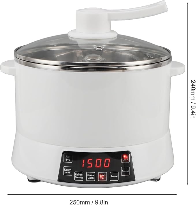 Low Sugar Carbrice Cooker with 4L large capacity,110V Electric Rice Cooker with Fast heating speed, Rice Maker 24H Delay Start & Keep Warm for Rice