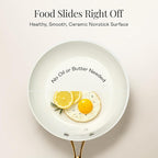 Gotham Steel 15 Pc Ceramic Cookware Set, Ceramic Pots and Pans Set Non Stick with Cooking Utensils and Steamer, Non Toxic PFOA PFOS Free, Premium Gold Stay Cool Handles, Oven & Dishwasher Safe