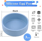 3Pcs ZHYEEDAA Air Fryer Egg Mold, Silicone Egg Molds, Individual Egg Bite Maker Reusable Egg Molds, Microwave Egg Cooker, BPA Free, Dishwasher Safe