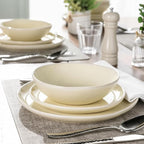 AmorArc Ceramic Dinnerware Sets,Handmade Reactive Glaze Plates and Bowls Sets,Highly Chip and Crack Resistant | Dishwasher & Microwave Safe Dishes Set, Service for 6 (18pc)