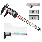 Electronic Digital Caliper and Measuring Tape,6 Inch/150mm Digital Micrometer with Large LCD Screen, Easy Switch from Inch/mm，60 Inch/150cm Measuring Tape for All-Purpose Household