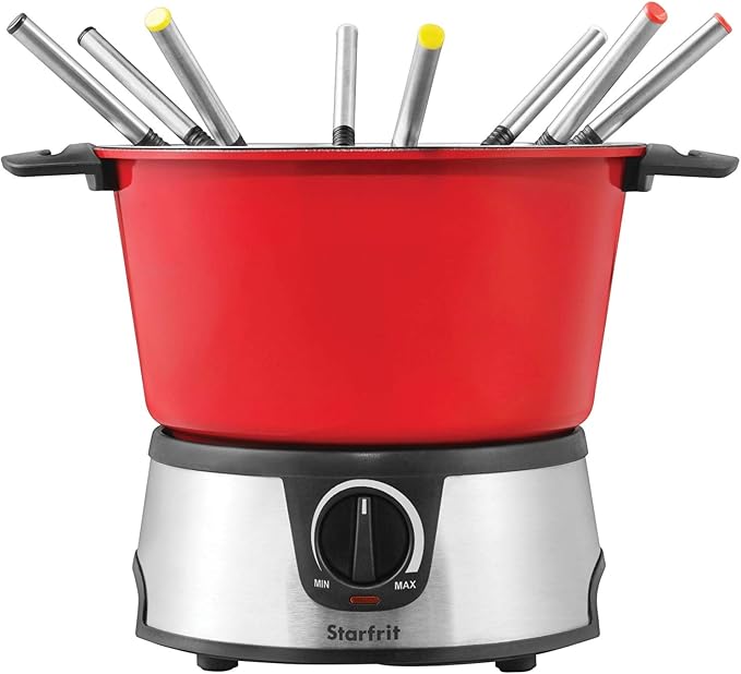 Starfrit The Rock Electric Fondue 13PC Set - 3L - Nestable Components - Quick Release Magnetic Cord - 1500W