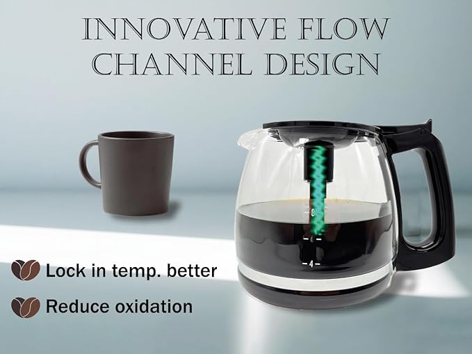 Generic 12-Cup Replacement Glass Carafe Pot Compatible with Hamilton Beach Coffee Maker Flexbrew, Clear