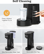 ZACME Single Serve Coffee Maker with Milk Frother, Coffee Machine with Brewing & Frothing System, 28oz Water Tank, Adjustable Brew Strength, Quick Brew, Self-Cleaning