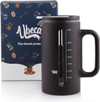 The 34oz Large French Press Coffee Maker – Elegant Borosilicate Glass Carafe, Heat-Resistant & Minimalist Handle, Premium Design for Coffee, Tea & Hot Drinks – BPA-Free 1000ml Coffee Brewer
