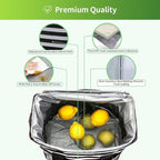 iknoe Large Cooler Bag Collapsible, 15L Insulated Bags, Leakproof Lunch Cooler Tote with Multi-Pockets for Adult, Insulated Lunch Box for Beach, Picnic,Work, Stripe 24-Can