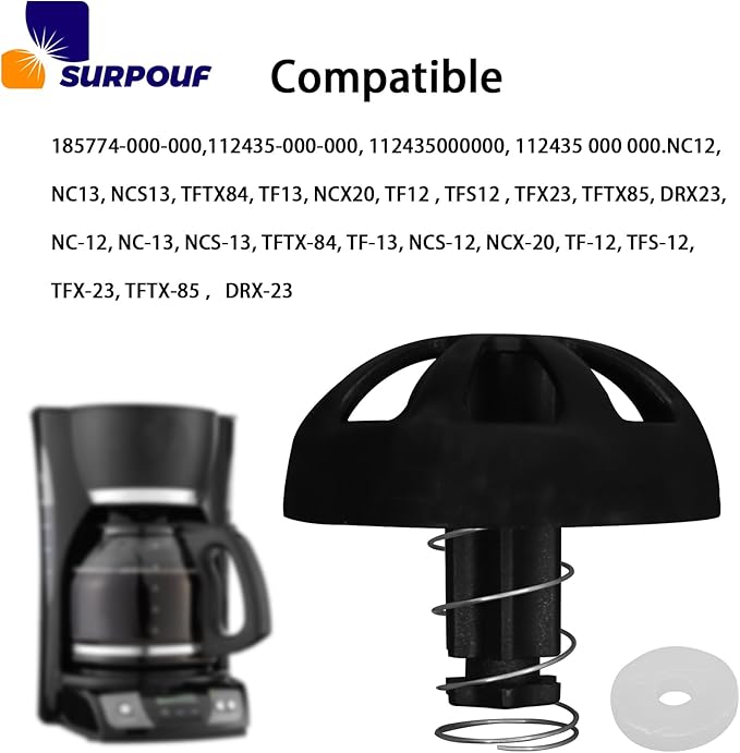 Coffee Replacement Brew Basket Spring Loaded Stopper Kits Fits For Mr. Coffee Black and Decker Cuisinart coffee maker parts, Hamilton 990117900 990237500 Coffee Machine Accessory