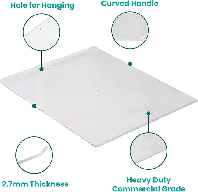 Baker's Secret 2pcs Large Flat Cookie Sheet 18" x 14" Aluminum Flat Baking Sheet, Extra Thick -2.7mm- 100% Recycled, Half Sheet with hanging hole - The Natural Aluminum Collection