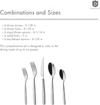 Engraved Silverware Set for 6 | 18/10 Stainless Steel Flatware with Mirror Finish and Engraved Handles | Heavy-Duty, Dishwasher Safe, Built to Last (30-Piece, Mezzano Engraved)