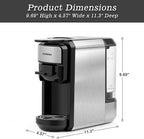 CUSIMAX Espresso Machine Single Serve Coffee Machine Compatible with Nespresso Pods, Adjustable Brewing Size, 19Bar Coffee Maker, Stainless Steel Espresso Maker with 20oz Remevable Water Tank