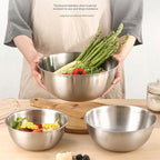 MANHONGYU Stainless Steel Mixing Bowls-3 Packs Small Thicker Stainless Steel Flat Bottom Mixing Bowls Set, Home, Refrigerator, and Kitchen Food Storage Organizers