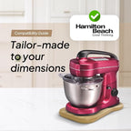 Ibyx Elegant Sliding Tray - Compatible with 4 Qt Hamilton Beach Stand Mixers and Other Heavy Appliances (Natural)