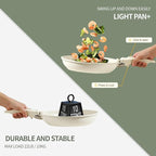 8pcs Ceramic Pots and Pans Set, Non Stick Cookware Set, Detachable Handle Cookware, Induction Kitchen Cooking Set with Removable Handle,Oven Safe, Induction Fast, Stackable Cookware Set