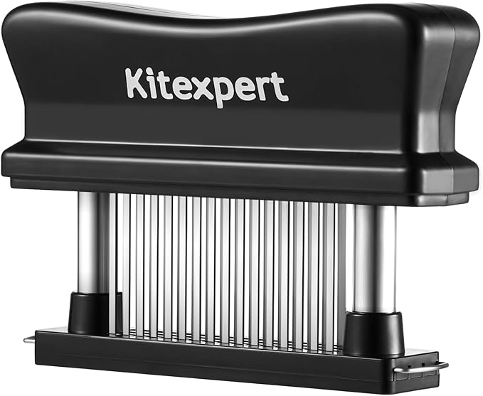 Kitexpert Meat Tenderizer 48 Ultra Sharp Blades Meat Tenderizer Tool with Stainless Steel Needle, Detachable Base for Easy Cleaning, Heavy Duty Tenderizer for Chicken, Steak