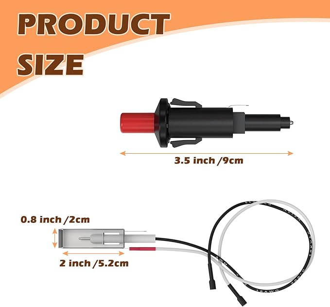 Igniter Kit for Weber 7510 Spirit 200/300/500/700, Genesis E310/E320 Grill Replacement Parts, BBQ Grill Igniter for Weber Gensis Silver B/C Genesis Gold B/C Platinum B/C Push igniter Parts