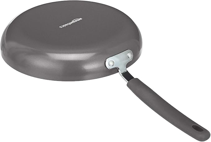 Amazon Basics Aluminum 12-Piece Cookware Set, Gray - Pots, Pans and Utensils