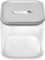 Caraway 2.5qt Glass Airtight Food Storage Container with Lid – Non-Toxic, BPA-Free Kitchen Storage Container – Stackable, Space-Saving Airtight Container for Dry Goods and More - Gray
