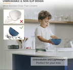 PYRMONT 26 OZ Plastic Soup Bowls - Set of 8 Unbreakable Kids Bowls, Dishwasher & Microwave Safe, BPA-Free