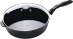Swiss Diamond Nonstick Saute Pan with Lid, Diamond Coated Aluminum Deep Saute Pan with Lid Features Stainless Steel Handle, Dishwasher & Oven Safe Up To 500 °F, 11 Inch, 4.3 Quart