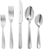 Signature Stainless Steel Flatware 20-Piece Set - Service for 4, Premium Stainless Steel with Weighted Handles, Dishwasher Safe, Everyday or Special Occasion Cutlery (Mirror Finish)