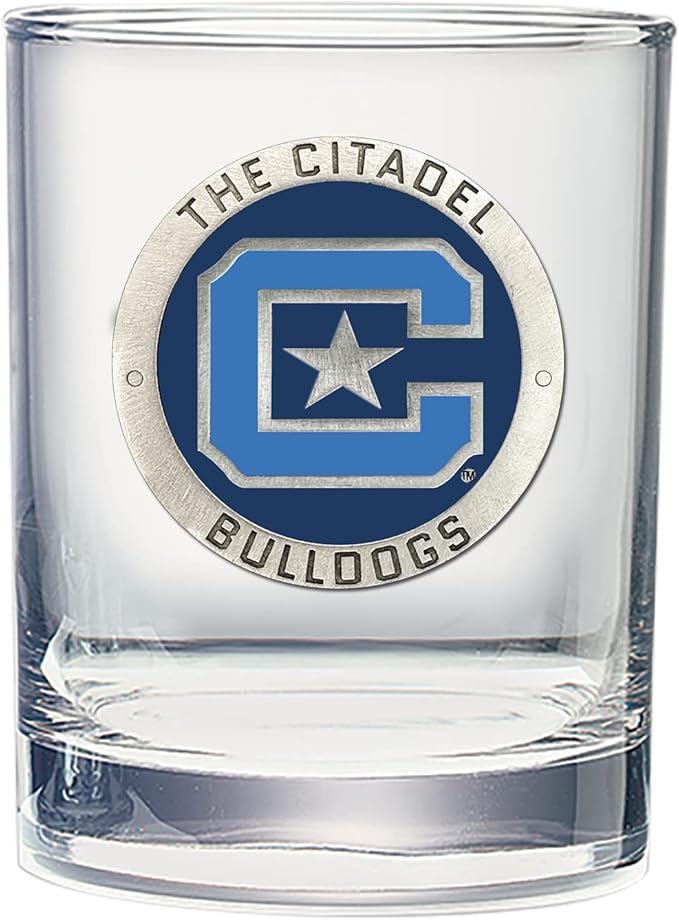 Heritage Pewter Citadel Double Old Fashion | Double Rocks Glass 14 OZ for Liquor | Expertly Crafted Pewter Glass