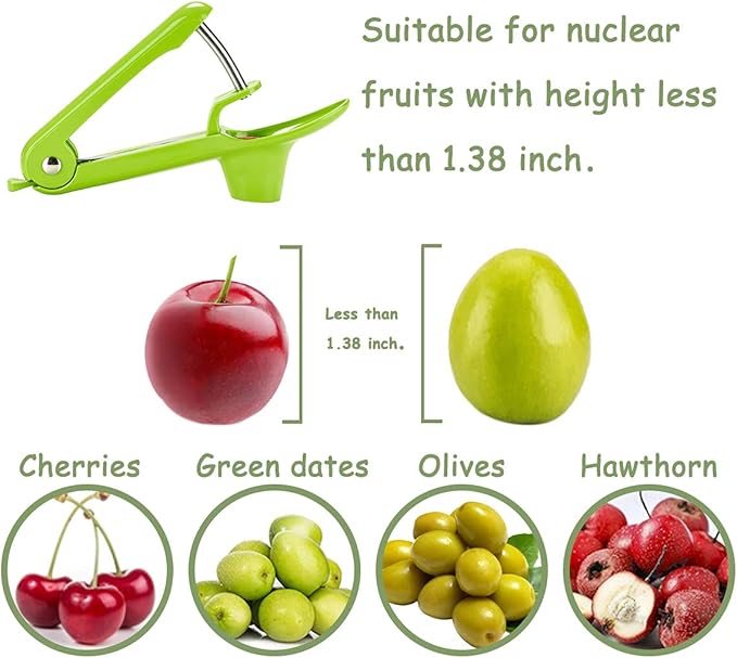 Cherry Pitter, Olive Pitting Tool Cherries Stoner Remover(Green)