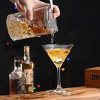 Cocktail Mixing Glass Bartender | 24oz Crystal Bar Stirring Glass | Old Fashioned Cocktail Beaker | Clear Drinks Stirred Pitcher Professional Whiskey Barware Bartending Mixer