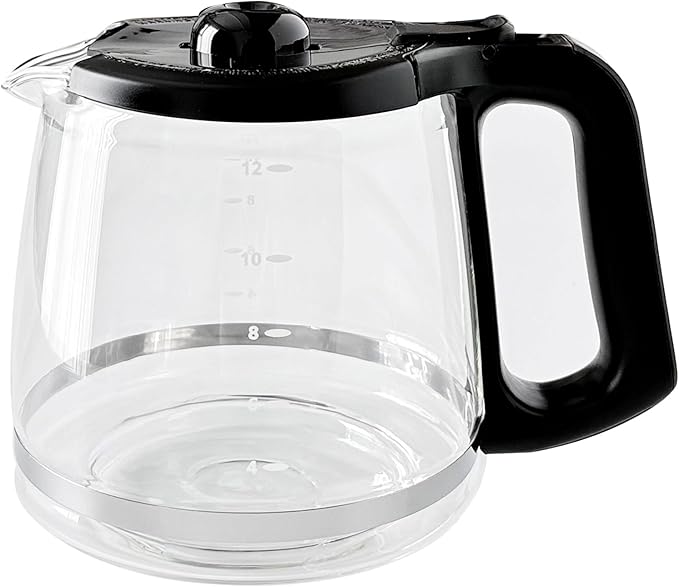 12-Cup Replacement Glass Coffee Carafe Compatible with Mr. Coffee LMX, TP, MMX, and MSX series coffeemakers