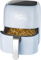 Charmi 5QT Air Fryer – Beautiful Retro Design, Stylish Countertop Look, Nonstick & PFAS-Free, Safe Auto Shutoff, Digital Touchscreen, 8 Cooking Presets (Pastel Blue)