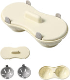 2 Cavity Microwave Egg Cooker, Breakfast Double Row Egg Cooker, Poached Egg Cup Kitchen Cooking Gadgets (Pale Goldenrod)