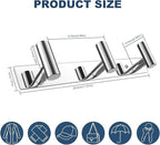 VAEHOLD Hat and Coat Wall Mount Rack - Hooks for Robes, Bags, Keys, and Towels - Bathroom Towel Hanger Organizer (Polished Chrome, “T“ Shape 3 Hooks 1 Pack)
