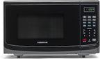 Farberware FM09BKA Compact Countertop Microwave Oven 0.9 Cu. Ft. 900-Watt with LED Lighting, Child Lock, Easy Clean Grey Interior, Black