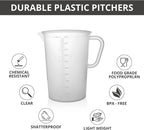 Plastic Graduated Measuring and Mixing Pitcher - 5000ml Plastic Graduated Measuring Pitcher - Soap Making Supplies for Easy Pouring & Accurate Measurements, With Handle & Pour Spout, 5 Liter