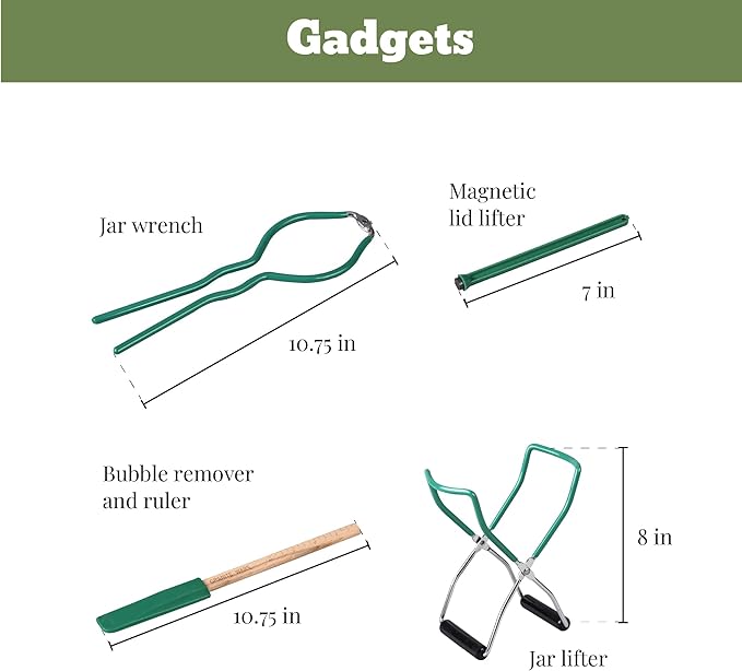 Granite Ware Enamel-on-steel 12-Piece Canner Kit, Includes 21.5 qt. Water Bath Canner with lid, Jar Rack, Blancher, Colander & 5 pc. Canning Tool Set