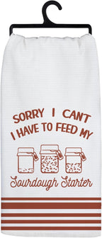 Funny Sourdough Baking Kitchen Towels, Gifts for Sourdough Bakers Tea Dish Towels for Kitchen, Baking Lover Gifts Decorative Hand Towels, 16x24 Inch Red