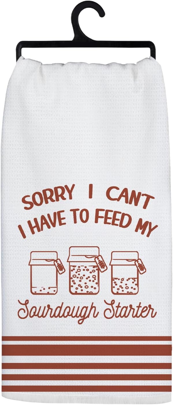 Funny Sourdough Baking Kitchen Towels, Gifts for Sourdough Bakers Tea Dish Towels for Kitchen, Baking Lover Gifts Decorative Hand Towels, 16x24 Inch Red